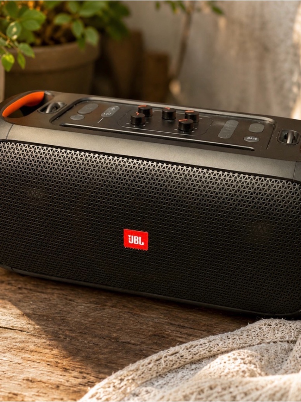JBL PartyBox On-The-Go Bluetooth Karaoke Speaker | Powerful Bass & Party Sound